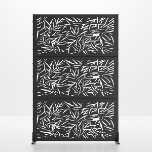 PexFix Metal Freestanding Privacy Screen Garden Fence For Deck Patio Balcony Outdoor Privacy Panel Star Design - 1 of 4