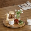 LunaLulinlk Acacia Wood Lazy Susan Organizer Kitchen Turntable for Cabinet Pantry Table Organization, 12 inch - 3 of 4