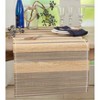 Saro Lifestyle Long Table Runner With Striped Design, Brown, 16" x 72" - 3 of 3