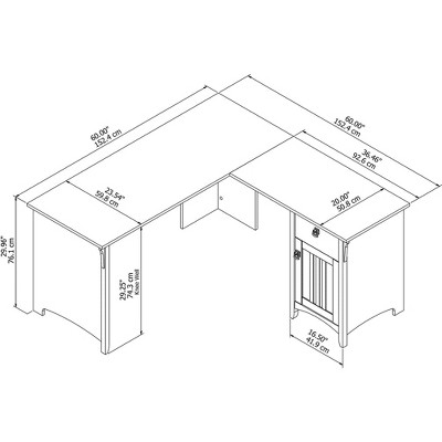 Cape Cod Gray L-Shaped Corner Computer Desk with Drawer and Filing Cabinet