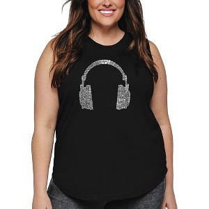 LA Pop Art Women's Word Art Tank Top - 63 DIFFERENT GENRES OF MUSIC - 1 of 4