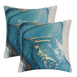 Unique Bargains Sofa Home Bedroom Abstract Throw Decorative Modern Pillow Case 2 Pcs - 1 of 4