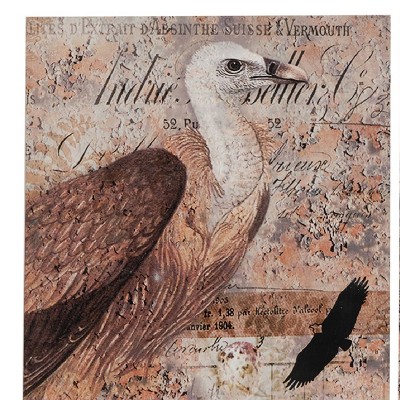 Vintage Style Bird Prints on MDF Wall Art Set