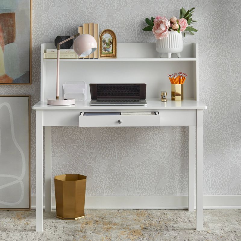 Foster Desk with Hutch White - Buylateral, 6 of 9