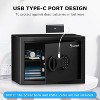 Bonsaii Safe Box with Fireproof Bag, Home Safe with Removable Shelf for Money Documents Jewelry Valuables, 0.6 Cubic Feet, 9.84"D x 13.78"W x 9.84"H - 3 of 4