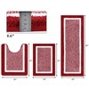 BAGOKIE 3 Piece Microfiber Bathroom Rug Set - 4 of 4