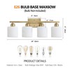 Maliang Gold Modern Vanity Light Over Mirror, Wall Sconces with Milky White Frosted Glass Shades, (Bulbs Not Included) - 3 of 4