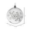 Vickerman Ball White Glitter Swirl Ornament - 4 of 4