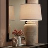John Timberland Country Cottage Table Lamp with USB Charging Port 28" Tall Sand Cream Linen Drum Shade Living Room Bedroom House - 3 of 4