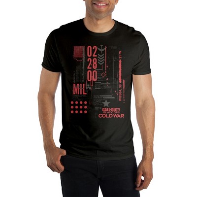 Mens Black Call of Duty Video Game Short Sleeve Shirt