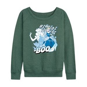 Women's - Disney Princess - Cinderella Pop Lightweight French Terry Wide Neck Long Sleeve Shirt - 1 of 4
