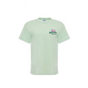 Women's Mickey Keep it Running Short Sleeve Graphic Shirt - Light Mint Green - 1 of 2