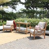 Cambridge Casual Abbington Teak Outdoor Patio Arm Chair with Cushion - 4 of 4