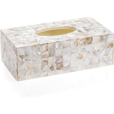 Milano Mother of Pearl Rectangular Tissue Box Cover