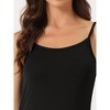INSPIRE CHIC Women's 2 Pcs Nightgown Sleeveless Spaghetti Strap Midi Cami Camisole Full Slip Under Dress - 4 of 4