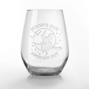 Creative Products Moon's Out Brooms Out 15 oz. Engraved Stemless Wine Glass - 1 of 1