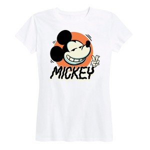 Women's - Disney - Mickey Peace Short Sleeve Graphic T-Shirt - 1 of 4