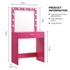 NicBex 54.3" Makeup Vanity Desk with Mirror and Adjustable Lights,Modern Makeup Table with Large Drawer for Bedroom - 3 of 4