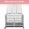48-Inch Upgraded Heavy Duty Dog Crate - Reinforced Baseplate for Large Dogs, Double Door Design with Wheels & Removable Tray, Ideal for High Anxiety - 3 of 4