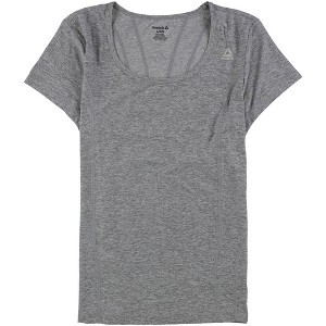 Reebok Womens Fitted Marled Basic T-Shirt, Grey, X-Large - 1 of 1