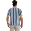 INSPIRE CHIC Men's Striped Knitted Summer Short Sleeves Button Down Jacquard Polo Shirts - 3 of 4