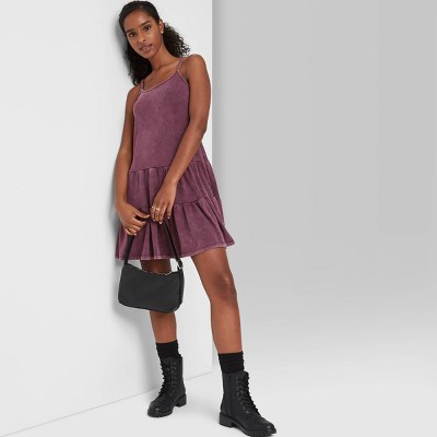 purple sweatshirt dress