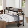 Costway Overbed Desk with Wheels with Adjustable Height & Length, Metal Frame for Bedroom - 4 of 4