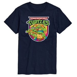 Men's - Teenage Mutant Ninja Turtles - Retro Pizza Graphic Short Sleeve Graphic T-Shirt - 1 of 4