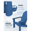 Arceso HDPS Adirondack Chairs Set of 2, Fire Pit Outdoor Chair Weather Resistant with Cup Holder, Modern Plastic Chair Plastic for Patio, Deck, Proch - 3 of 4