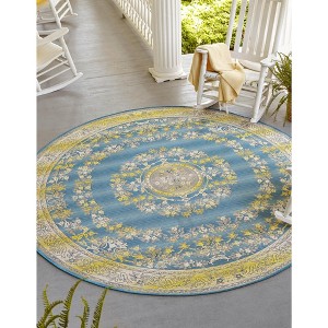 Unique Loom    Outdoor Traditional Cahuita Area Rug - 1 of 4