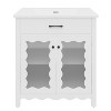 Grungis Modern Bathroom Vanity with Tempered Glass,Freestanding Bathroom Cabinet with Rubber Wood Legs and Soft Close Doors - 4 of 4