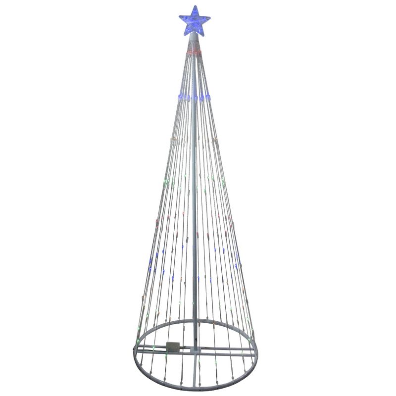 Northlight 12' Prelit Christmas Tree LED Lighted Show Cone - Multi-Color Lights, 1 of 5