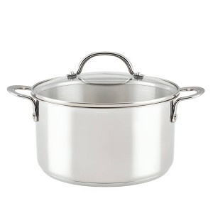 Rachael Ray 6qt Professional Stainless Steel Induction Stockpot with Lid Silver - 1 of 4