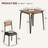 COZONY 3-Piece Dining Table Set for 2, Modern Small Dining Room Table and Chairs Set, Space-Saving Kitchen Table with 2 Chairs for Apartment - 2 of 4