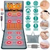 Angel Sar Full Body Massage Mat with Heating Neck Kneading Pillow, 10 Targeted Massage Points，9 Vibration Modes & Speeds, 3-Level Lumbar Heat Therapy - 2 of 4