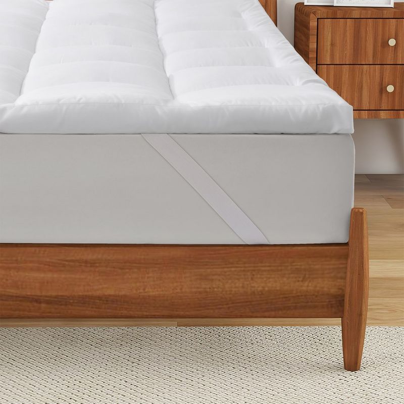 Peace Nest Microfiber Mattress Topper, 3" & 4" Thickness Options for Ultimate Comfort, 3 of 6