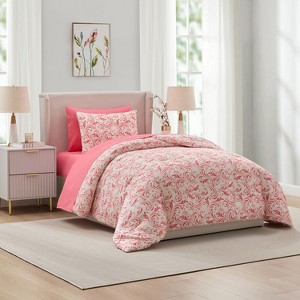 Nestl Bed in a Bag, 7pc Comforter Set Biomorphic Design, Modern Comforter Sets with Sheets, Bed in a Bag Set - 1 of 4
