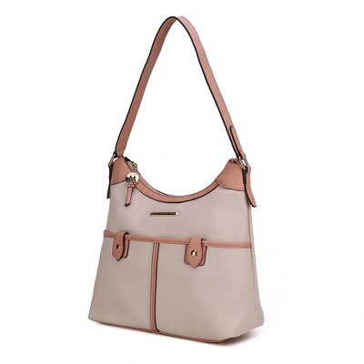MKF Collection Harper Vegan Color Block Leather Women’s Shoulder Hobo Bag by Mia K