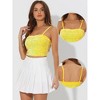 INSPIRE CHIC Women's Club Party Velvet Spaghetti Strap Crop Sequined Cami Top - 2 of 4
