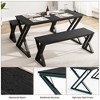 55¡± Dining Table Bench Set for 4-6, Kitchen Table Set with 2 Benches - image 4 of 4