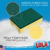 Lola Products Pot Brite Scour N' Sponge, Non-Scratch Dish Scrub, Nylon & Polyester, Fiber Side Scrubs & Scours & Sponge Side Wipes & Dries, 144 Pack - 3 of 4