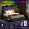 Tangkula Bed Frame w/LED Lights Charging Station 2 Storage Pockets & 4 Drawers - image 4 of 4