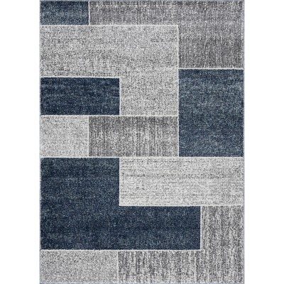 Luxe Weavers Modern Geometric Art Deco Blue 8x10 Area Rug : Target