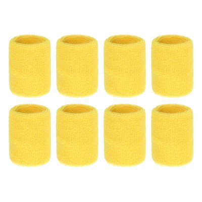 Unique Bargains Sweat Absorbent Elastic Tennis Badminton Basketball Wrist Sweatbands 8 Pcs