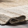 Nuloom Chastain Geometric 8x10 Jute Indoor Area Rug for Dining Room Rug Neutral Rug Living Room Rug Kitchen, Natural/Ivory - 4 of 4