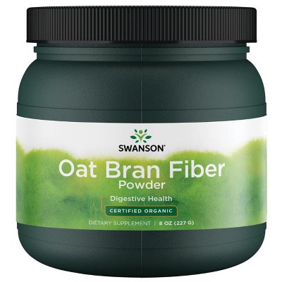 Swanson Oat Bran Fiber Powder - Certified Organic 8 oz Pwdr.