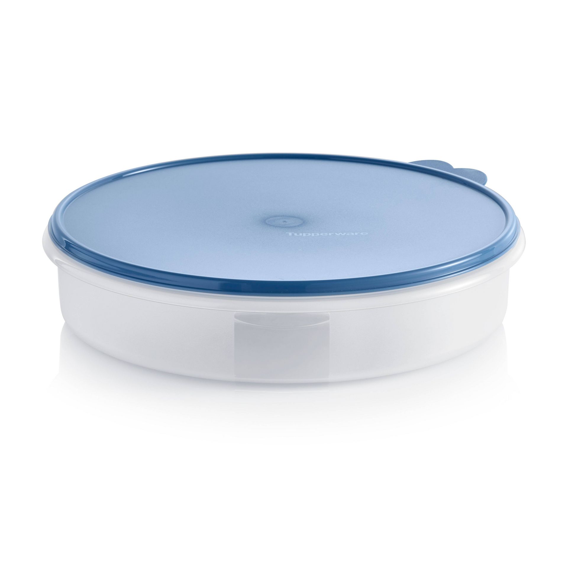 Tupperware Freeze and Go Round Food Storage Container: Large Dishwasher-Safe, 16.75 Volume, Blue/Clear