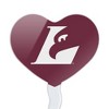NCAA University of Wisconsin - La Crosse University Primary Logo Heart Love Cupcake Picks Toppers Decoration Set of 6 - 2 of 4