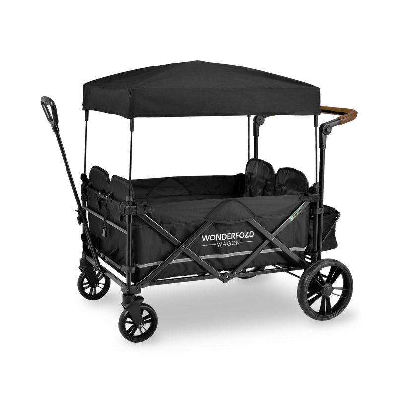 WONDERFOLD X4 Push and Pull 4 Seater Wagon Stroller - Black, 1 of 6