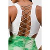 Slickblue 2PC Bodycon Mini Dress in Pink Black with Detachable Cross Open Back Sleeveless Top, Color & Size Options - 3 of 4